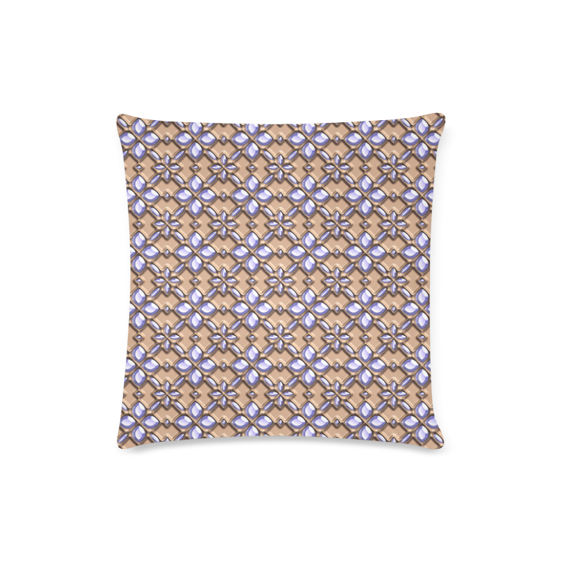 Blue crystal ornament Custom Zippered Pillow Case 16"x16" (one side)