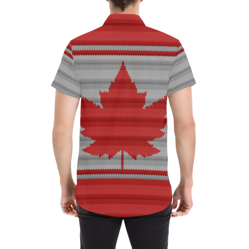 Canada Shirts Winter Print Men's All Over Print Short Sleeve Shirt (Model T53)