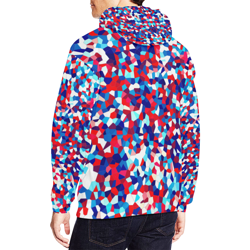 geometric pattern All Over Print Hoodie for Men/Large Size (USA Size) (Model H13)