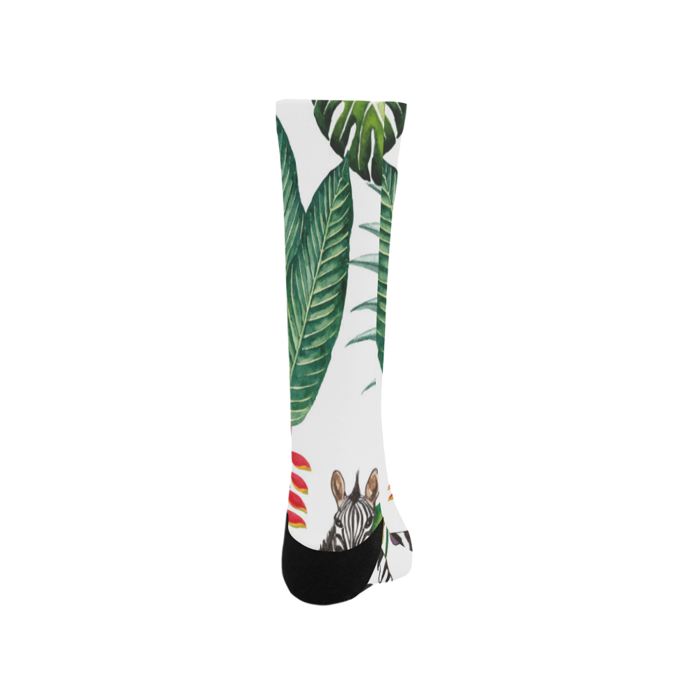 Watercolored Zebra Men's Custom Socks