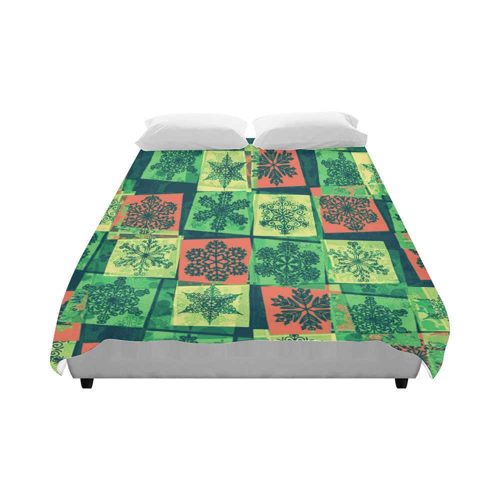 abstract snowflake squares Duvet Cover 86"x70" ( All-over-print)