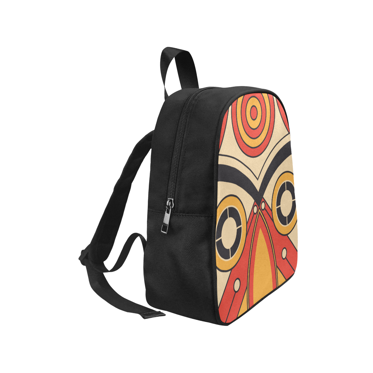 Geo Aztec Bull Tribal Fabric School Backpack (Model 1682) (Small)