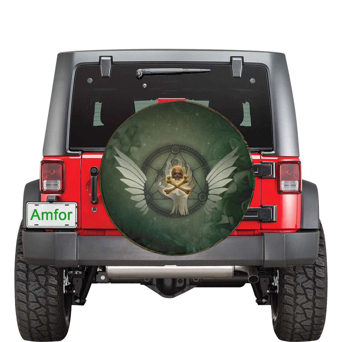 Awesome dark skull 34 Inch Spare Tire Cover