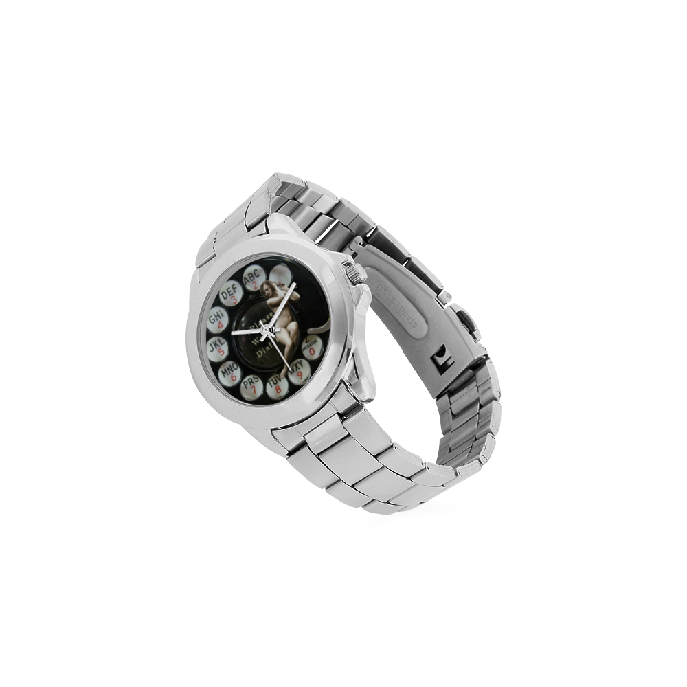 Please Wait for the Dial Tone 3 Unisex Stainless Steel Watch(Model 103)