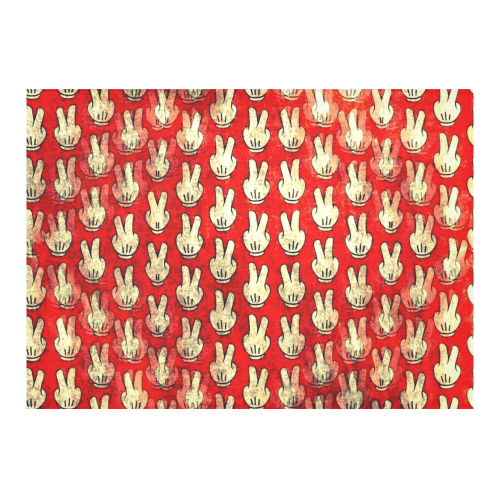Hands Pattern by K.Merske Cotton Linen Tablecloth 60"x 84"