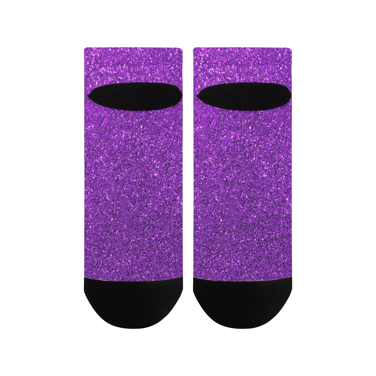 Purple Glitter Women's Ankle Socks