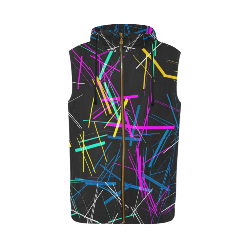 New Pattern factory 1A by JamColors All Over Print Sleeveless Zip Up Hoodie for Men (Model H16)