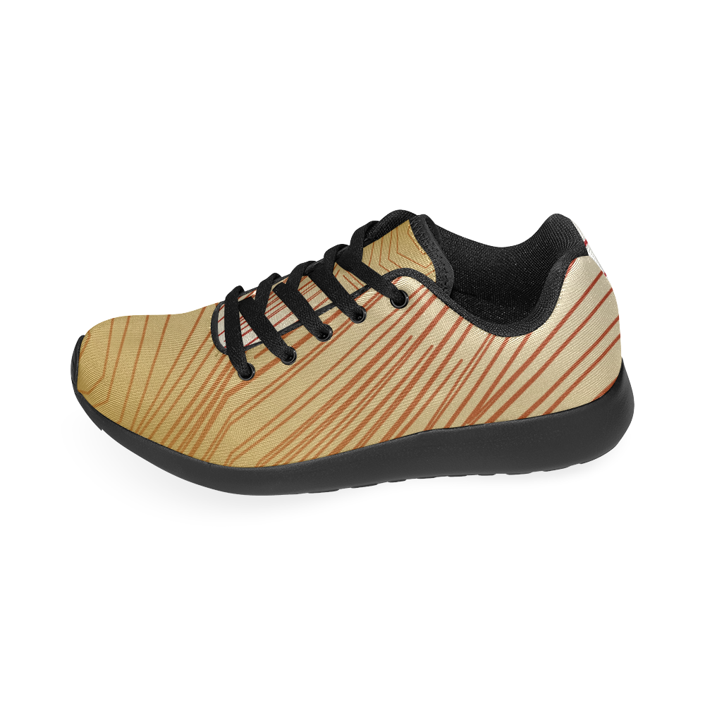 Shoes - women Gold lines ethnic Kid's Running Shoes (Model 020)