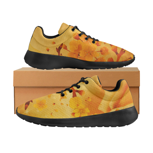 Floral design, soft colors Men's Athletic Shoes (Model 0200)