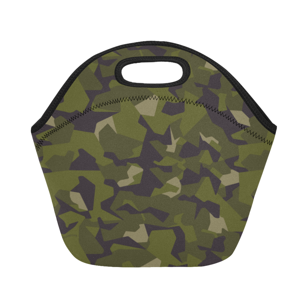 Swedish M90 woodland camouflage Neoprene Lunch Bag/Small (Model 1669)