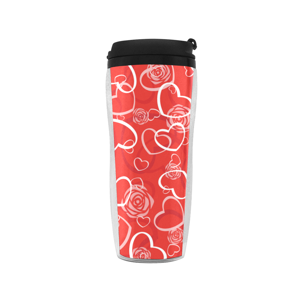 RED LOVE HEARTS Reusable Coffee Cup (11.8oz)
