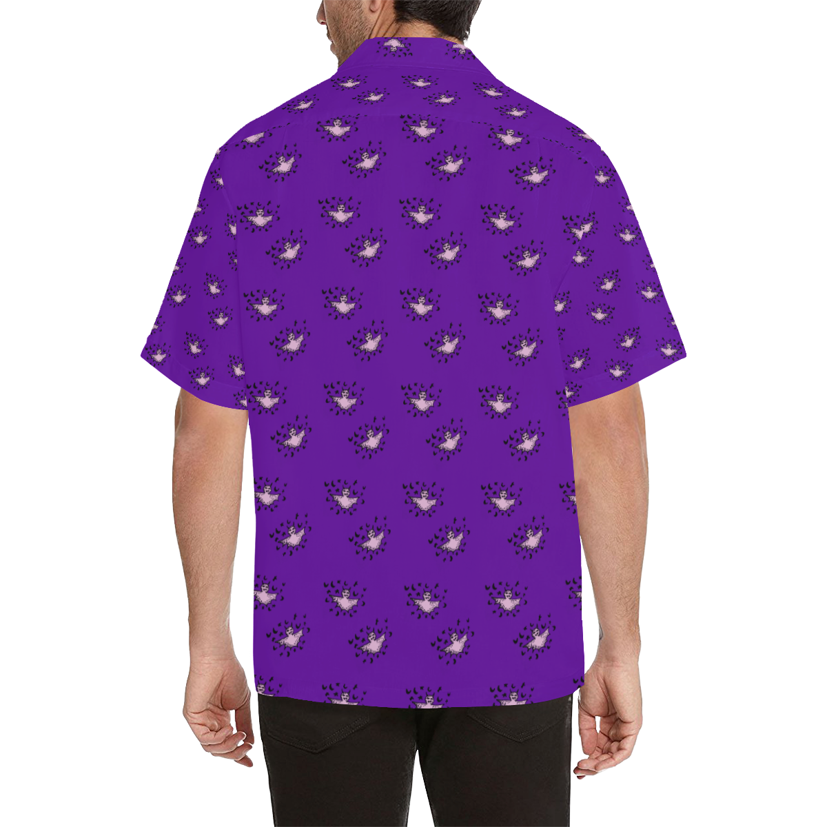 zodiac bat pink purple Hawaiian Shirt (Model T58)
