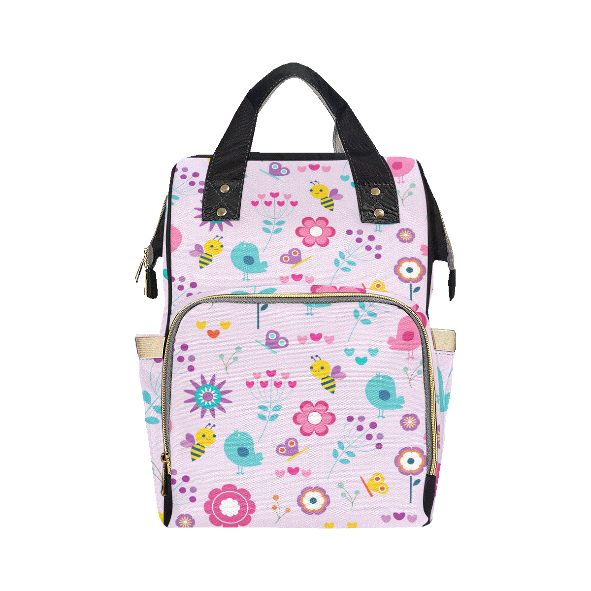 Pink Baby - G Multi-Function Diaper Backpack/Diaper Bag (Model 1688)