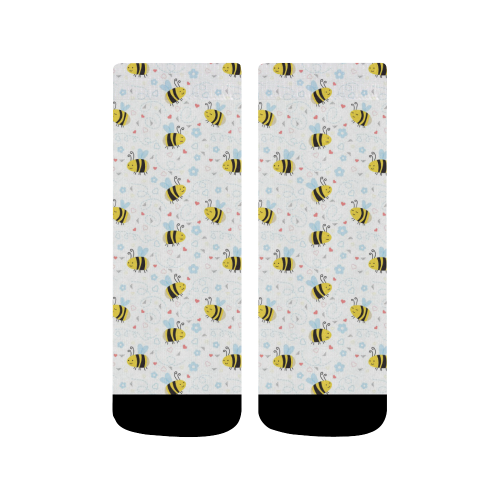 Cute Bee Pattern Quarter Socks