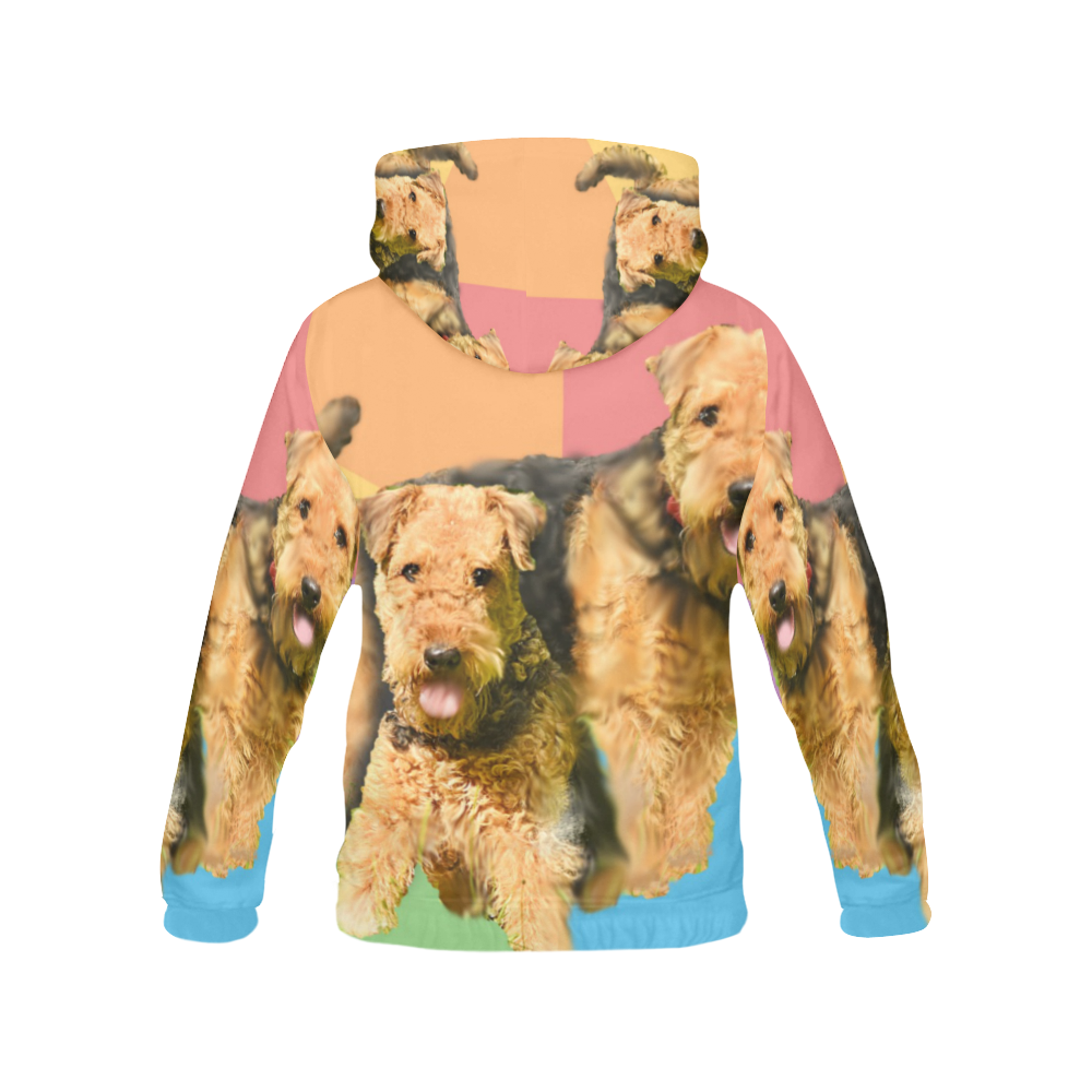 Airdale Terrier Hoodie All Over Print Hoodie for Women (USA Size) (Model H13)
