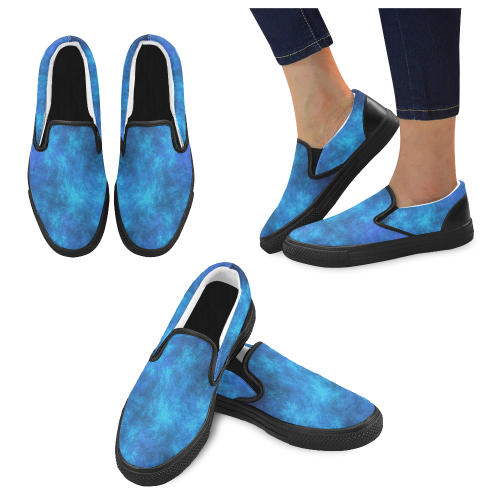 Nebulous Women's Slip-on Canvas Shoes (Model 019)