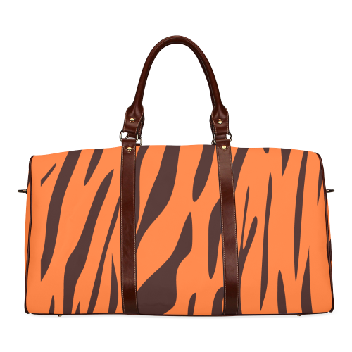 Zebra orange Waterproof Travel Bag/Small (Model 1639)