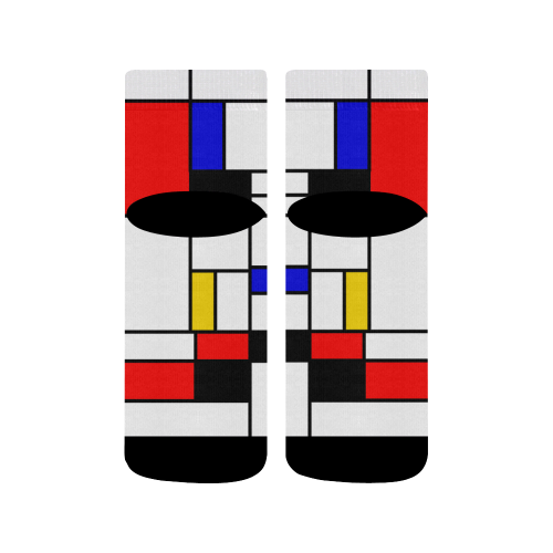 Bauhouse Composition Mondrian Style Quarter Socks