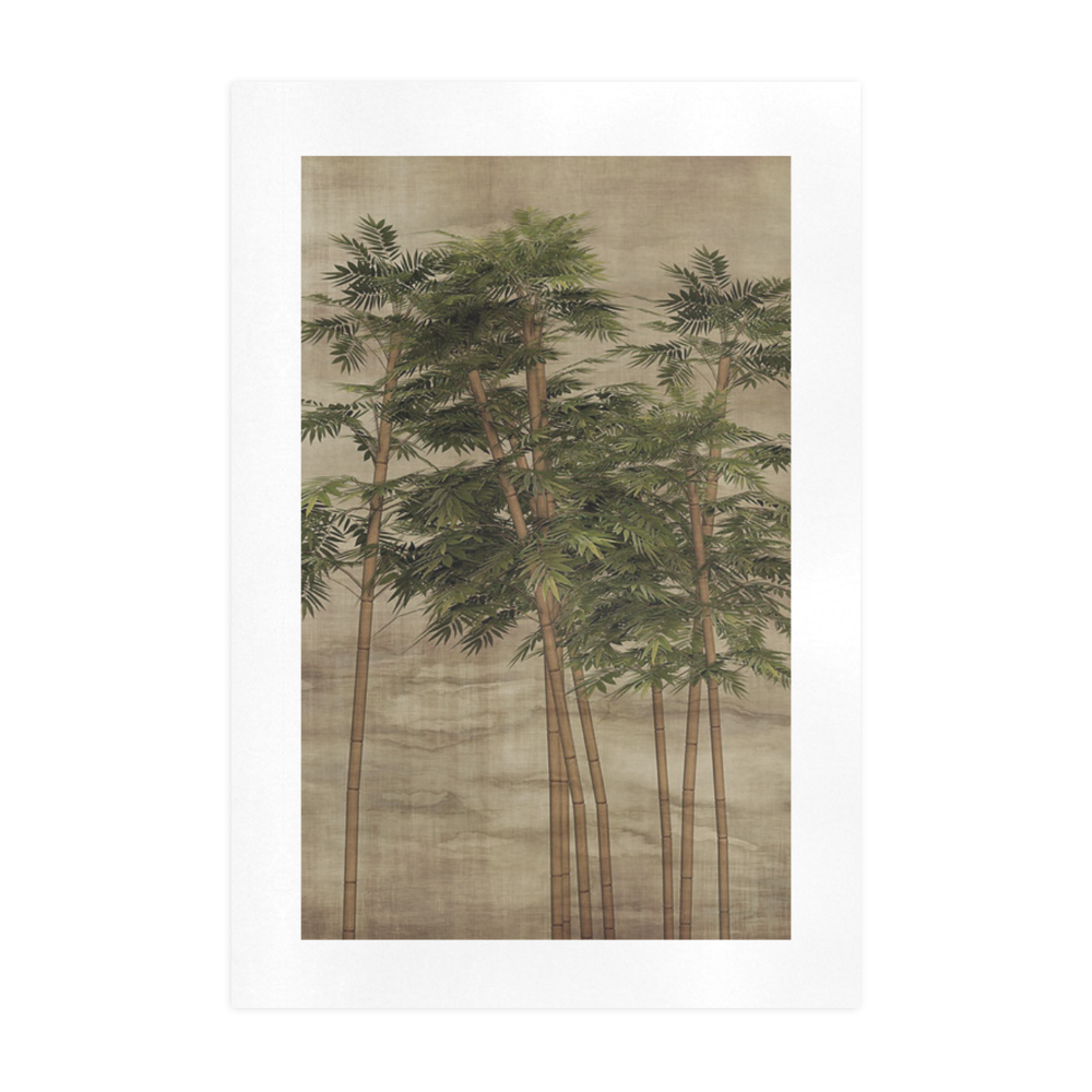 vintage bamboo trees Art Print 19‘’x28‘’