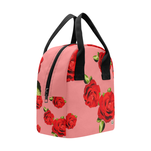 Fairlings Delight's Floral Luxury Collection- Red Rose Zipper Lunch Bag 53086b9 Zipper Lunch Bag (Model 1689)