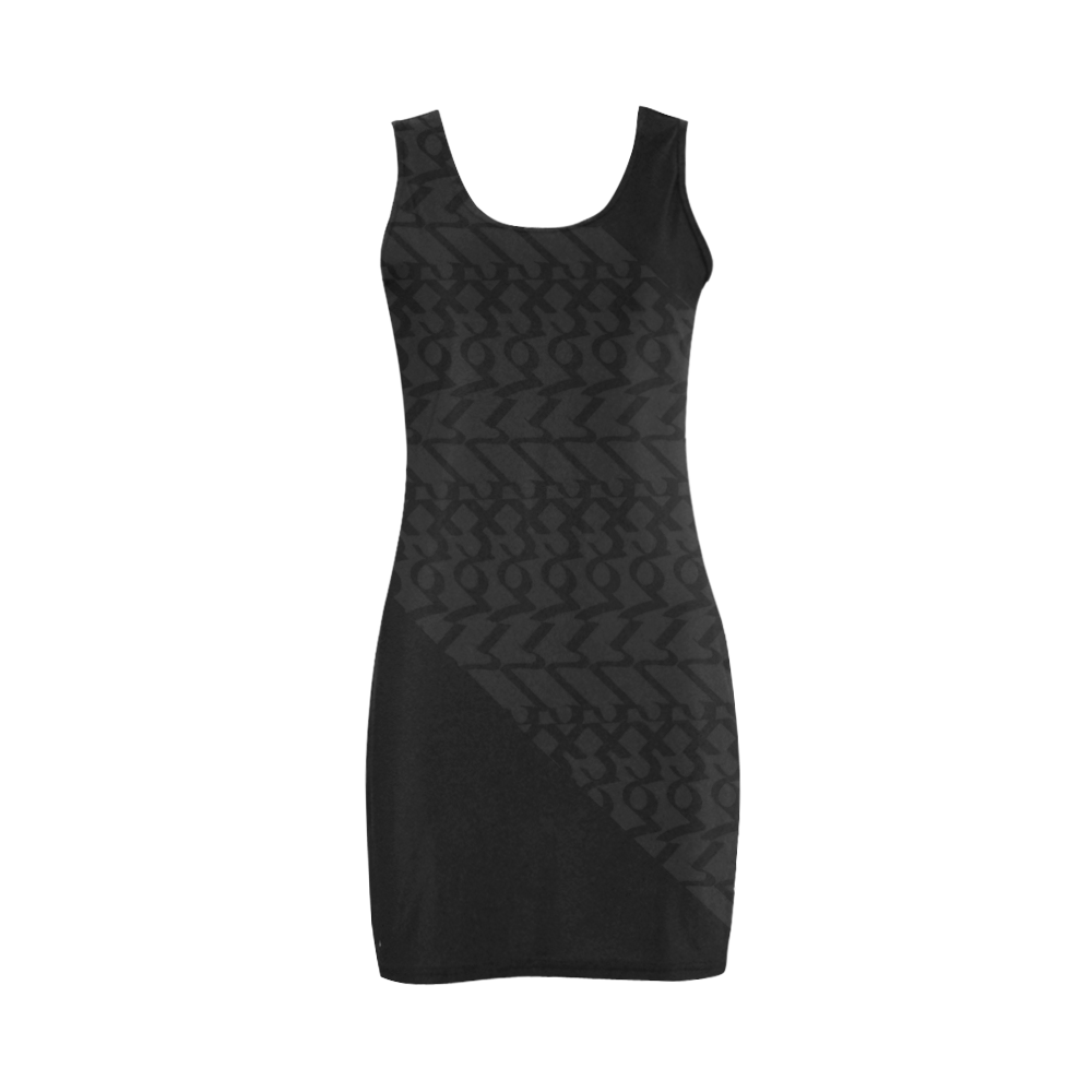 NUMBERS Collection 1234567 Black/Matt Flag Medea Vest Dress (Model D06)