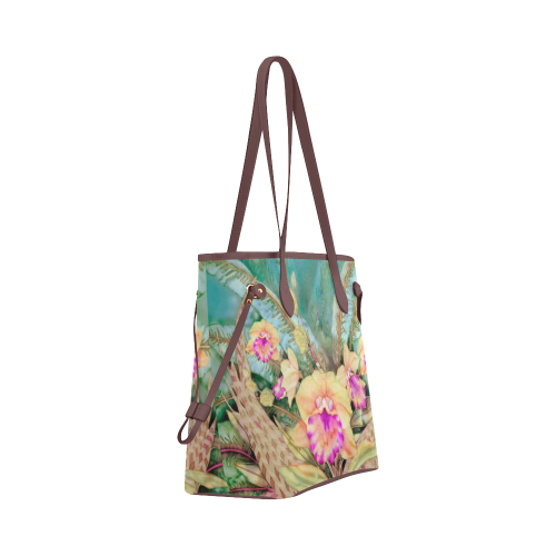 Tropical Orchid 2 Clover Canvas Tote Bag (Model 1661)