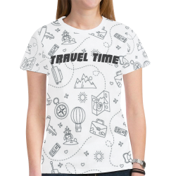 Traveltime New All Over Print T-shirt for Women (Model T45)