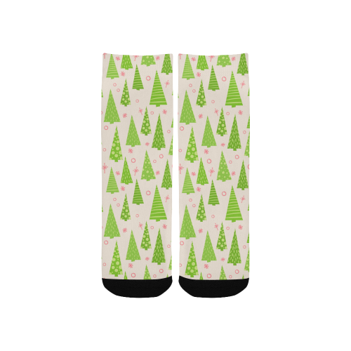 Christmas Trees Forest Custom Socks for Kids