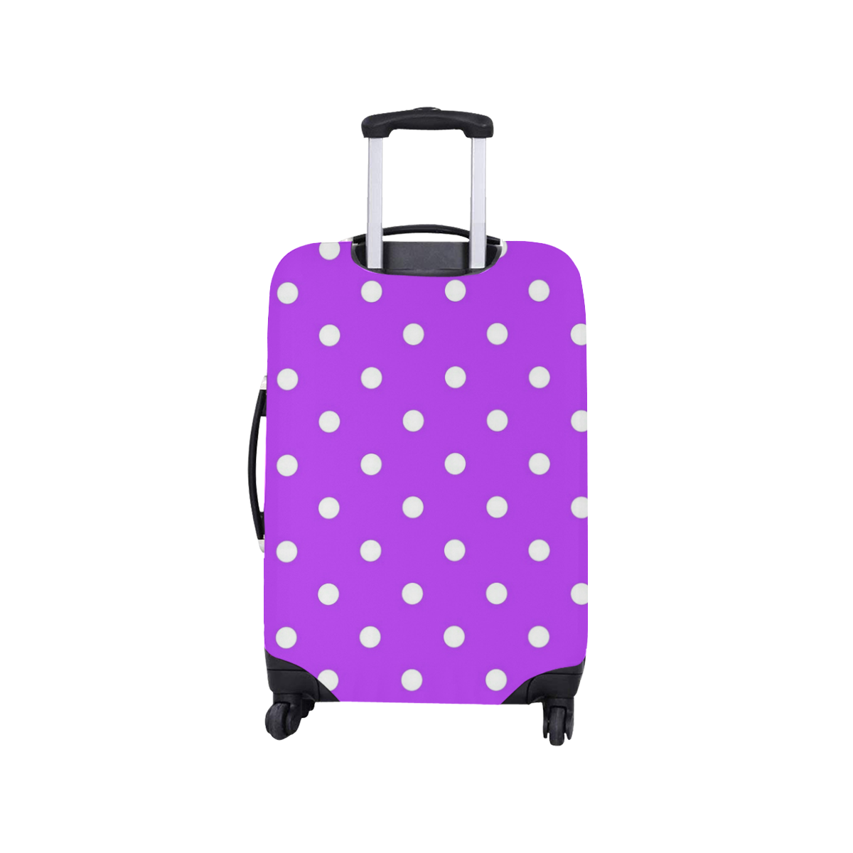 Royal Purple White Dots Luggage Cover/Small 18"-21"