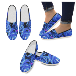 roses are blue Casual Shoes for Women (Model 004)