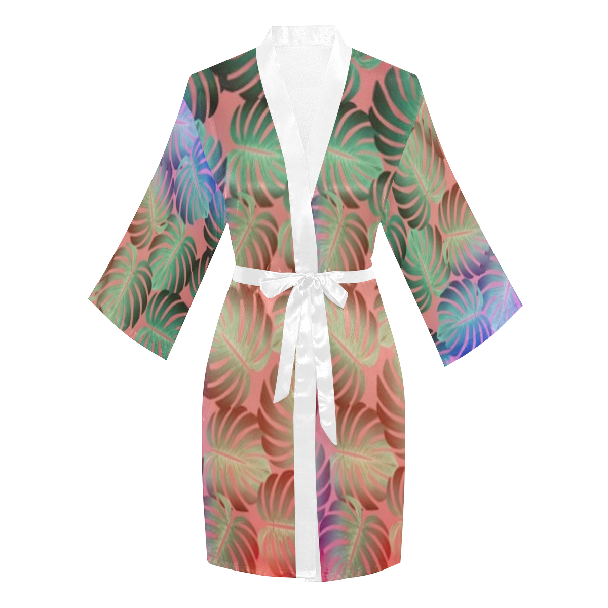 Tropical Long Sleeve Kimono Robe