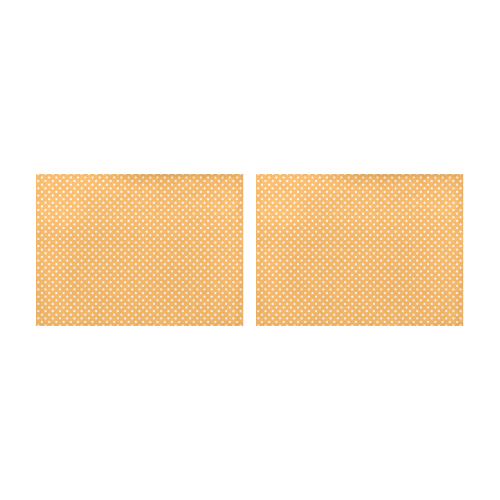 Yellow orange polka dots Placemat 14’’ x 19’’ (Set of 2)