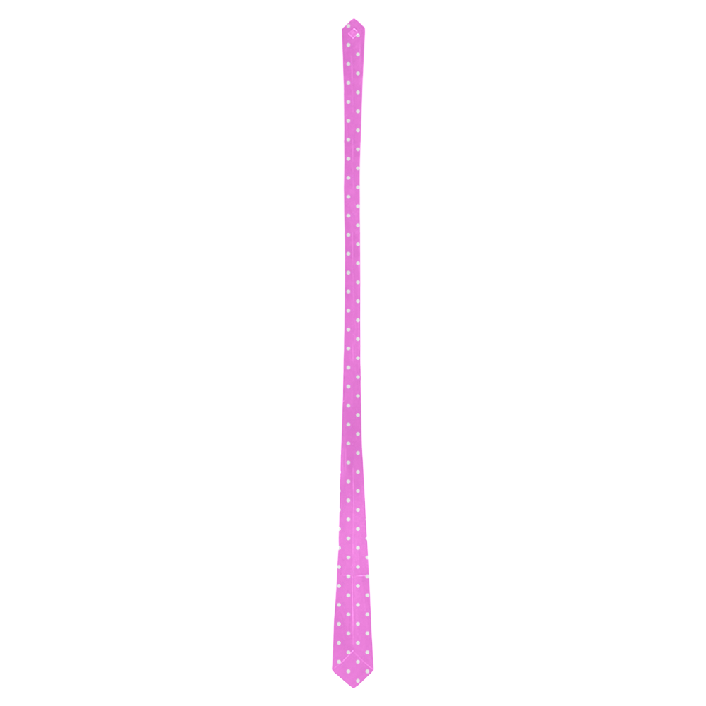 pink polka Classic Necktie (Two Sides)