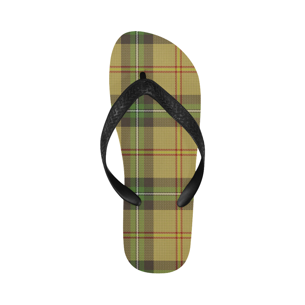 Saskatchewan tartan Flip Flops for Men/Women (Model 040)