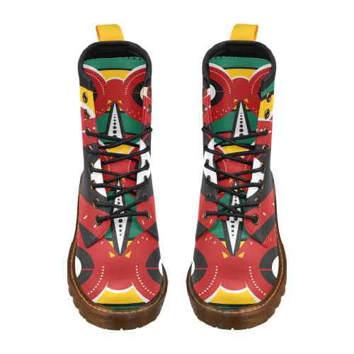 totem tribal High Grade PU Leather Martin Boots For Men Model 402H
