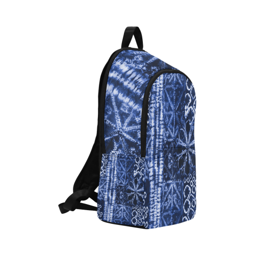 Blue Shibori Abstract Fabric Backpack for Adult (Model 1659)