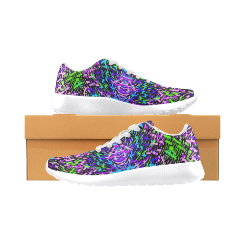 grass world design purple Women's Running Shoes/Large Size (Model 020)
