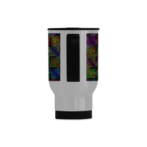 Ripped SpaceTime Stripes Collection Travel Mug (Silver) (14 Oz)