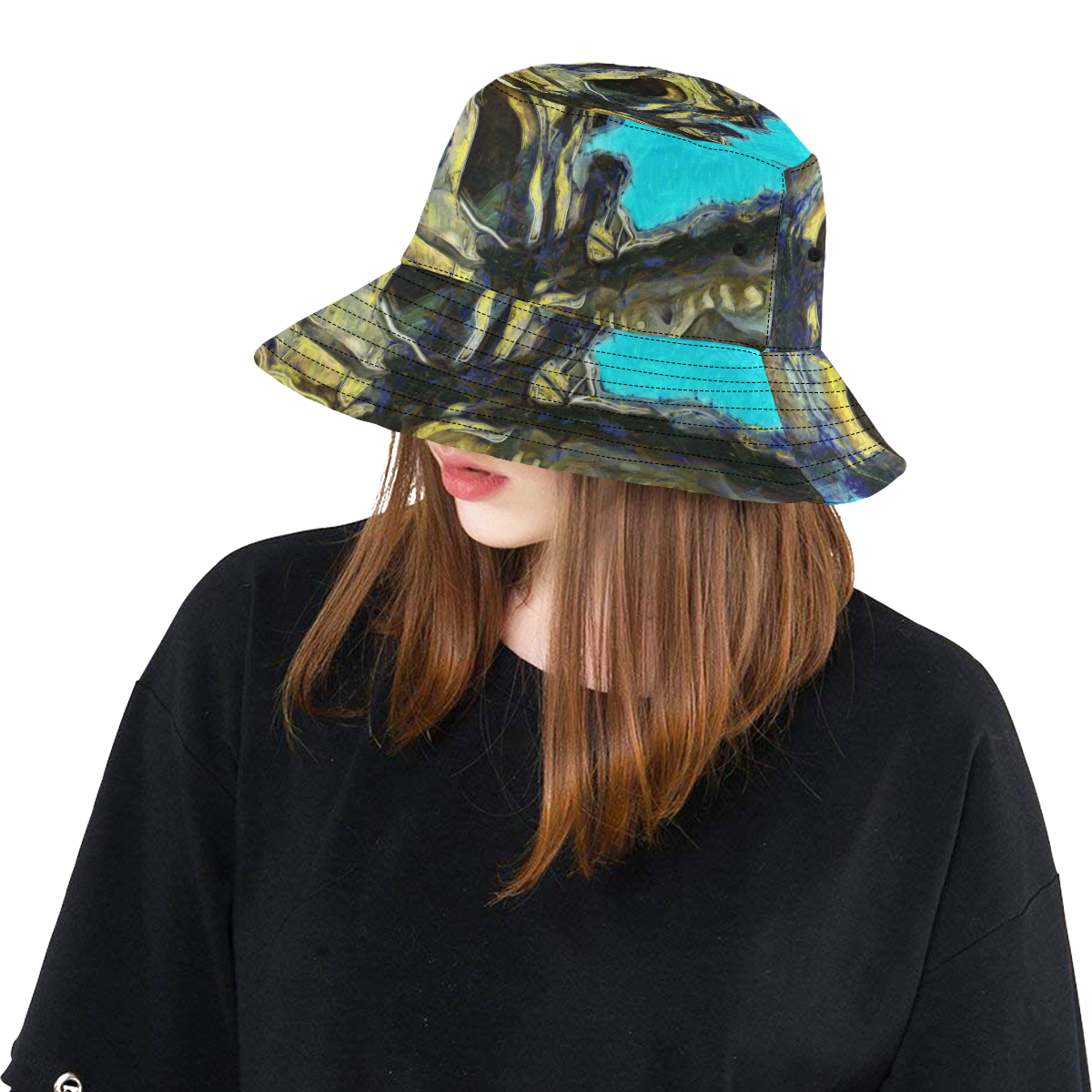 Church Bell Tower Dresden Germany KPA All Over Print Bucket Hat