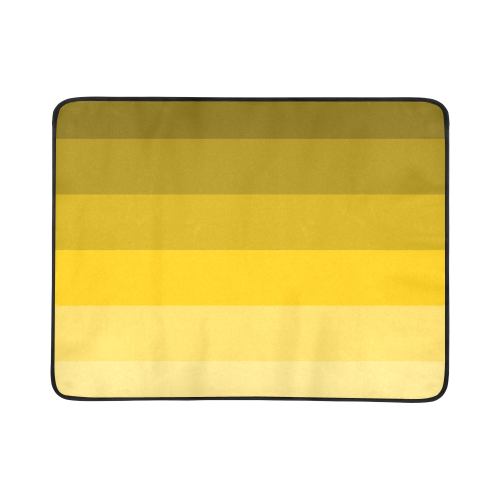 Green yellow stripes Beach Mat 78"x 60"