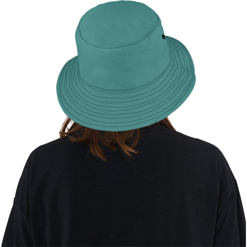Extreme Eucalyptus Green Solid Color All Over Print Bucket Hat