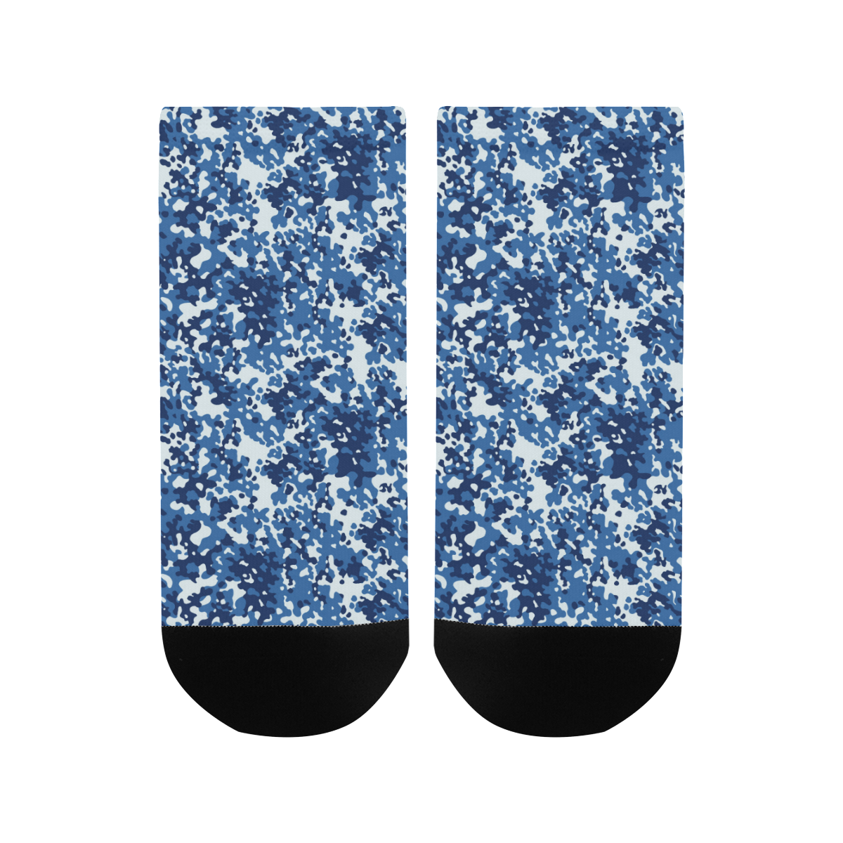 Digital Blue Camouflage Men's Ankle Socks