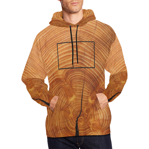 Zipper Hoodie Woodix Unisex All Over Print Hoodie for Men (USA Size) (Model H13)