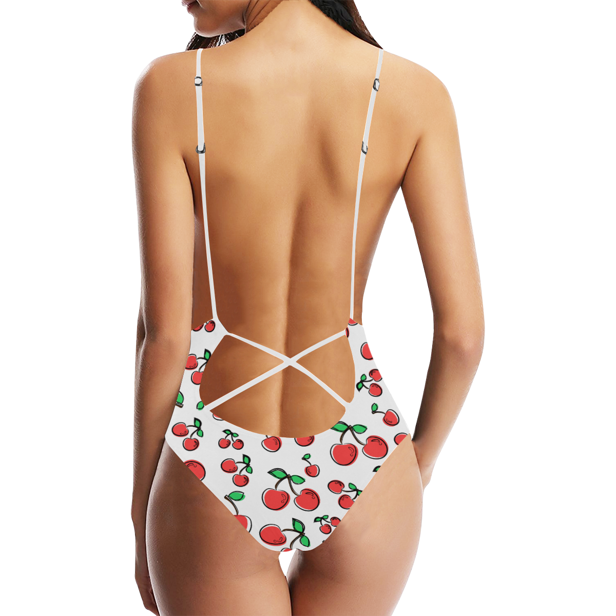 CEREZAS Sexy Lacing Backless One-Piece Swimsuit (Model S10)