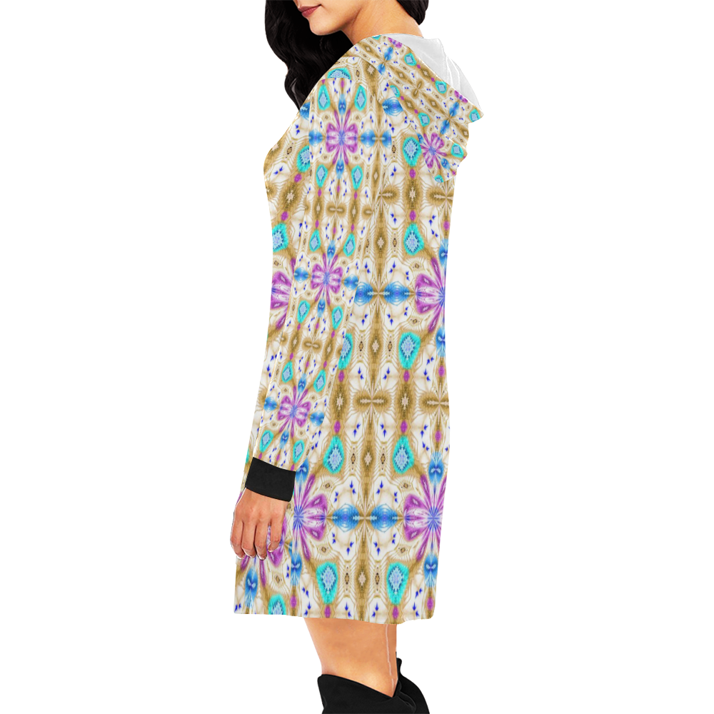 McKenzie's Offroading Adventure All Over Print Hoodie Mini Dress (Model H27)