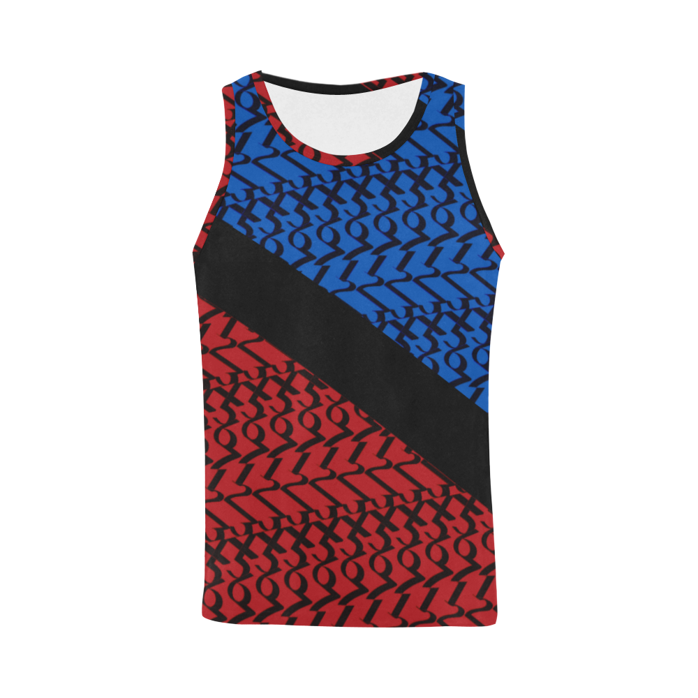 NUMBERS Collection 1234567 Split All Over Print Tank Top for Men (Model T43)