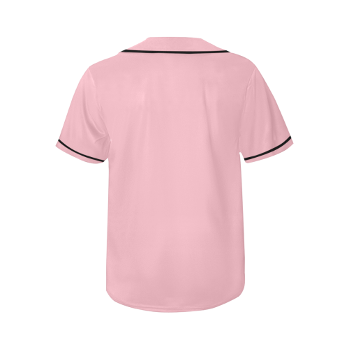 color pink All Over Print Baseball Jersey for Women (Model T50)