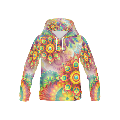 colorful-abstract 3D All Over Print Hoodie for Kid (USA Size) (Model H13)