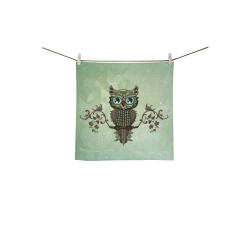 Wonderful owl, diamonds Square Towel 13“x13”