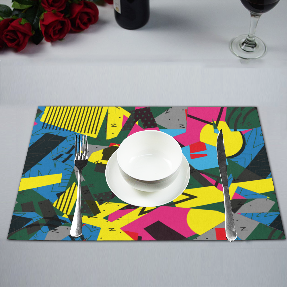 Crolorful shapes Placemat 12''x18''